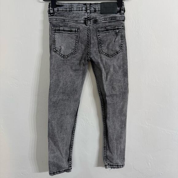 Zara Gray Distressed Skinny Jeans Destroy Denim Size 7 - Picture 4 of 6